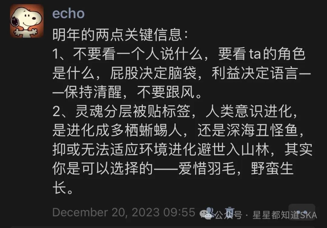 echo · 2023 年 12 月 20 日 · 明年的两点关键信息